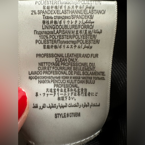 BCBG fur trim leather jacket size small - Picture 4 of 4